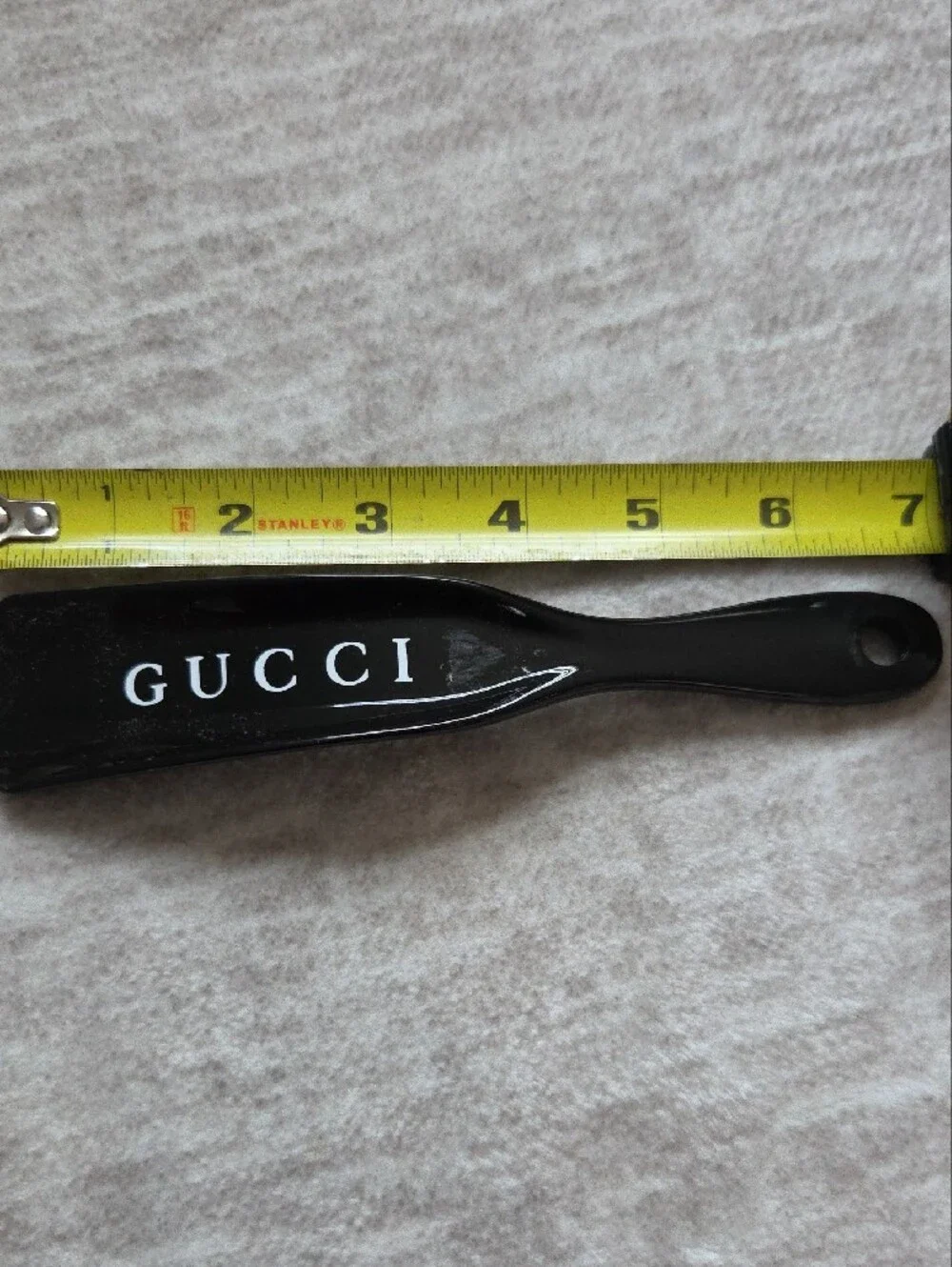 Gucci Black Gloss Shoe Horn with White Logo